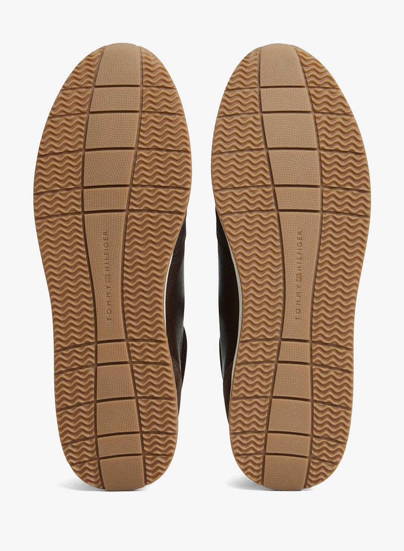TOMMY HILFIGER Suede Mixed Texture Trainers - Image 5