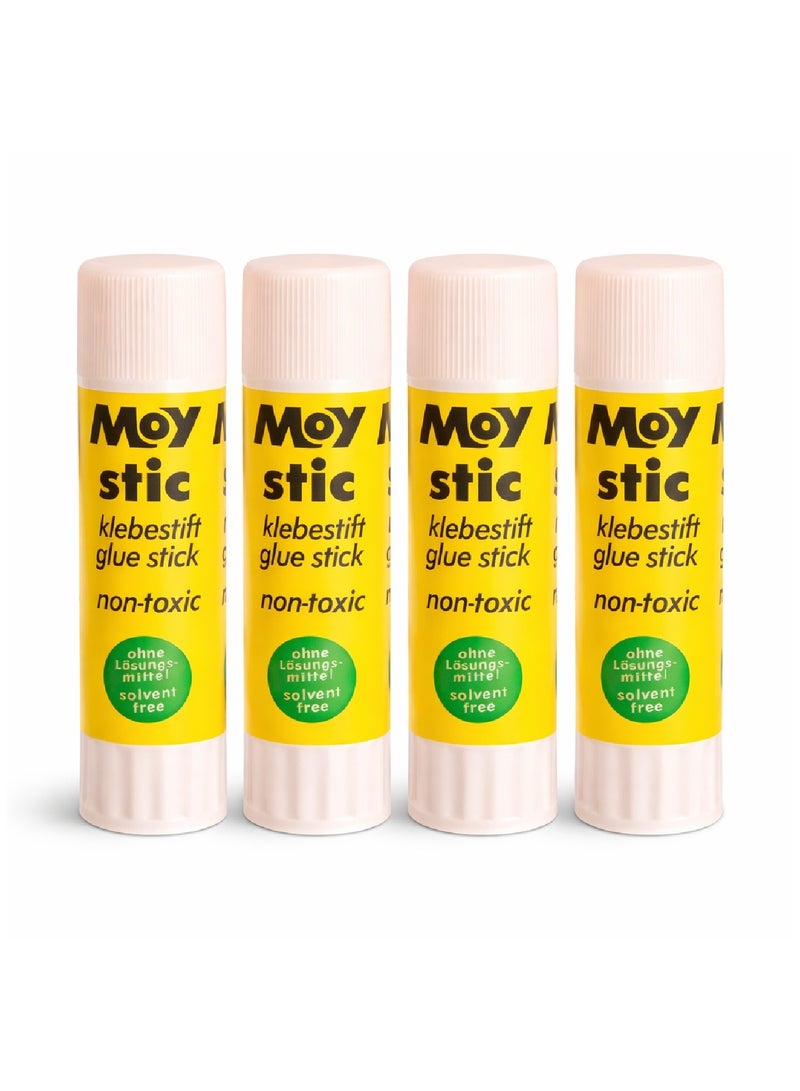 Moy Stic Glue Stick 15g Non-Toxic Multi-Purpose Adhesive for Paper, Crafts, School & Office Pack of 4 - Image 1