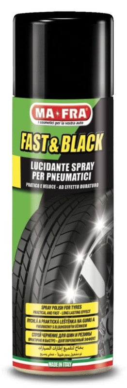 مافرا بخاخ فاست آند بلاك الملمع للإطارات للعناية بالسيارة - 500 مل