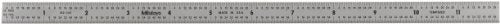 Mitutoyo 182-225, Steel Rule, 12"/300mm, (1/32", 1/64", 1mm, 1/2mm), 1/64" Thick X 1/2" Wide, Satin Chrome Finish Tempered Stainless Steel - Image 1