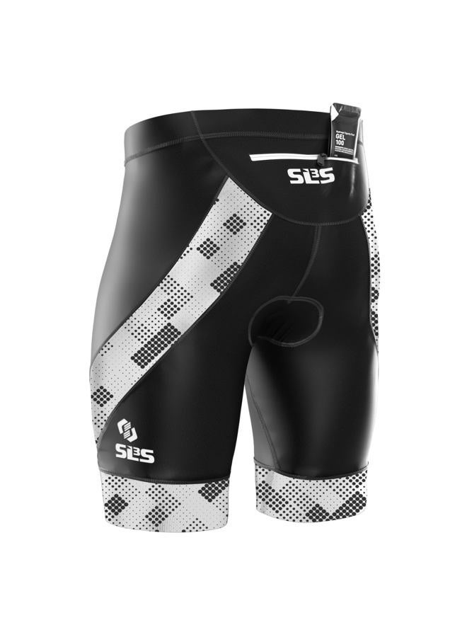SLS3 Triathlon Shorts Mens - Padded Tri Shorts Mens Triathlon Shorts - 8" Triathalon Shorts, Quick Drying, FX Z (White, Large) - Image 4