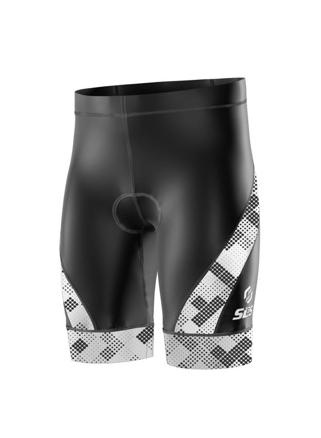 SLS3 Triathlon Shorts Mens - Padded Tri Shorts Mens Triathlon Shorts - 8" Triathalon Shorts, Quick Drying, FX Z (White, Large) - Image 1