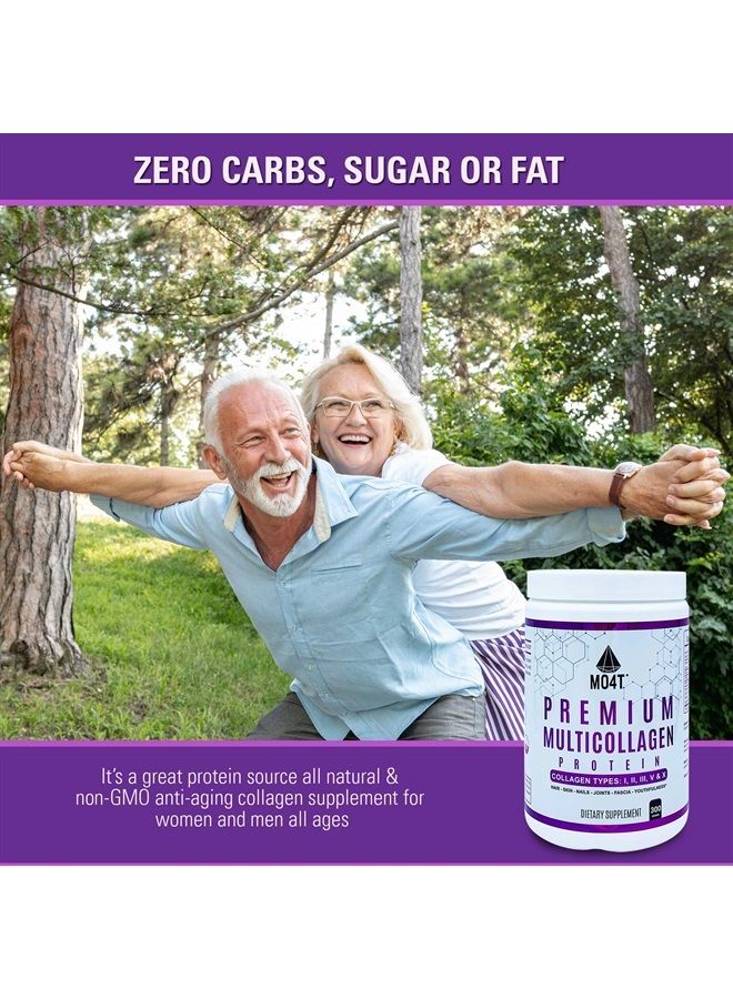MOMOF4TRANSFORM MO4T Premium Multi Collagen Powder -Type 1,2,3,5,10 -Sugar-Free, Keto-Friendly -10.58 Oz  - Image 2