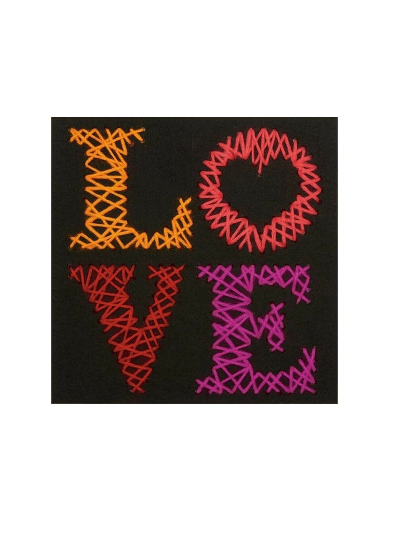 ART Felt Stitch Art Kit Love 8.5inch x 8.5inch - Image 3