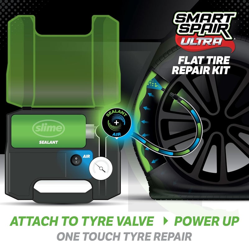 Slime 50159 Flat Tyre Repair Kit, Smart Repair Ultra, All-in-one Solution, Repairs and Inflates, Truck/SUV, 15 Min Fix - Image 3