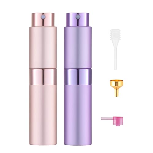 Tekson 8ml Travel Perfume Atomizer Refillable Mini Cologne Spray Bottle Empty Small Aftershave Portable Sprayer for Liquid Dispenser PinkPurple - Image 1