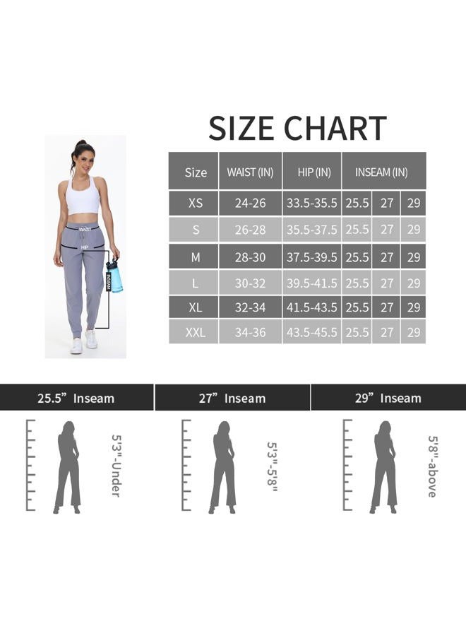 Blaosn Womens Athletic Joggers with Pockets Workout Running Track Pants Tapered Gym Sweatpants for Lounge Casual Travel, Black, M - Image 4