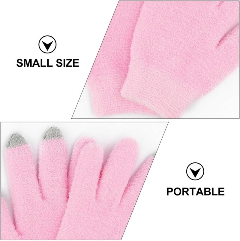ABOOFAN 2 Pairs Moisturizing Hand Spa Gloves with Skin Care Gels, Touch Screen Compatible, Adult Size for Dry Hands and Overnight Hydration - Image 3