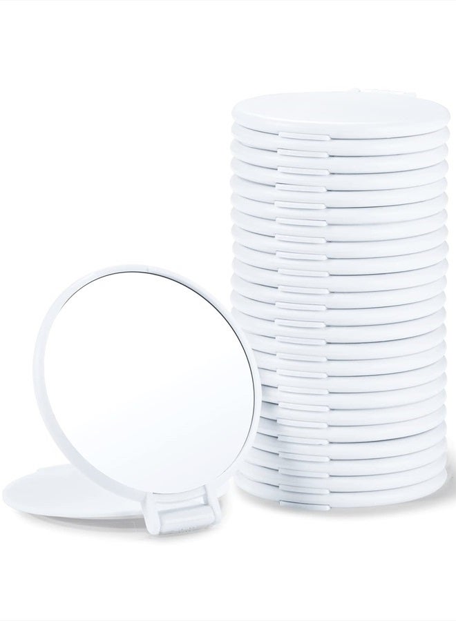 Getinbulk Compact Mirror Bulk, Round Makeup Mirror for Purse, Set of 24 (White) - Image 1