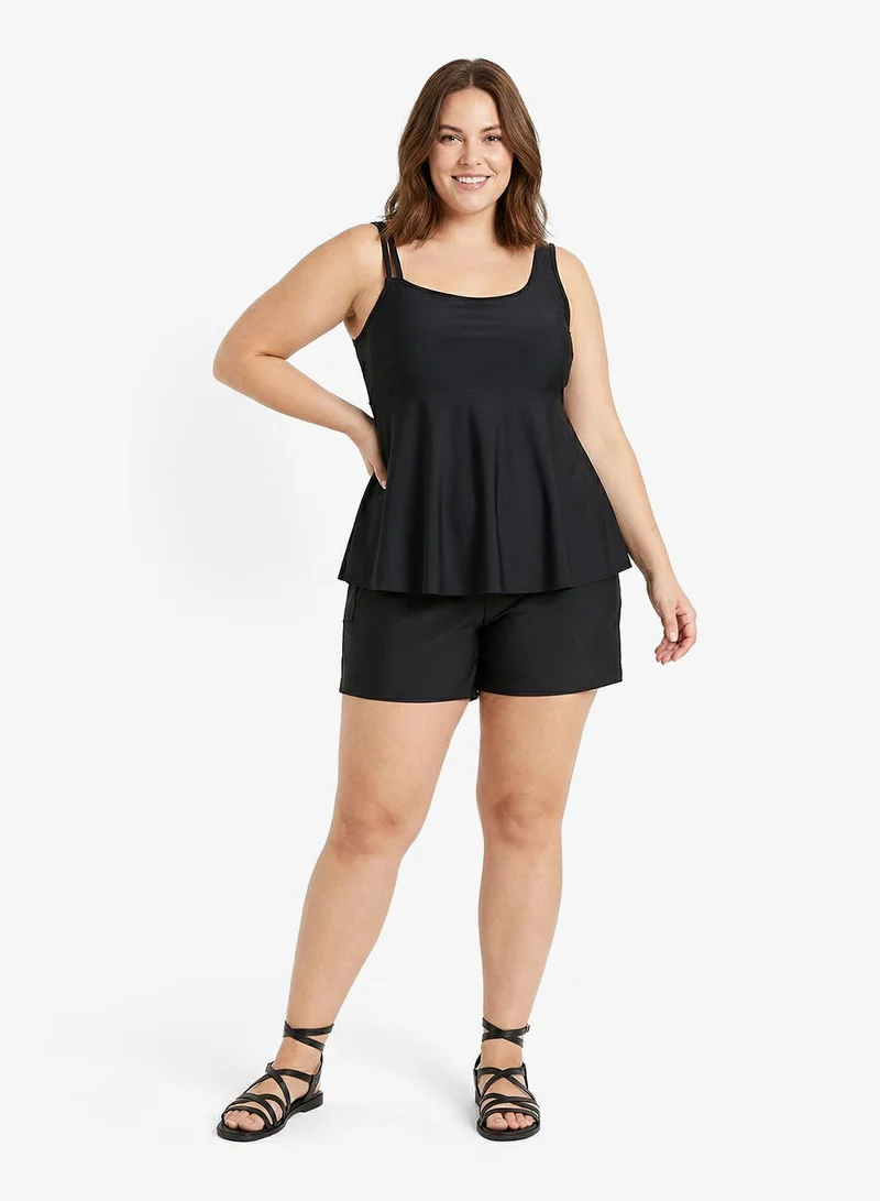 ايلا بلس طقم سباحة علوي بكتف واحد وشورت