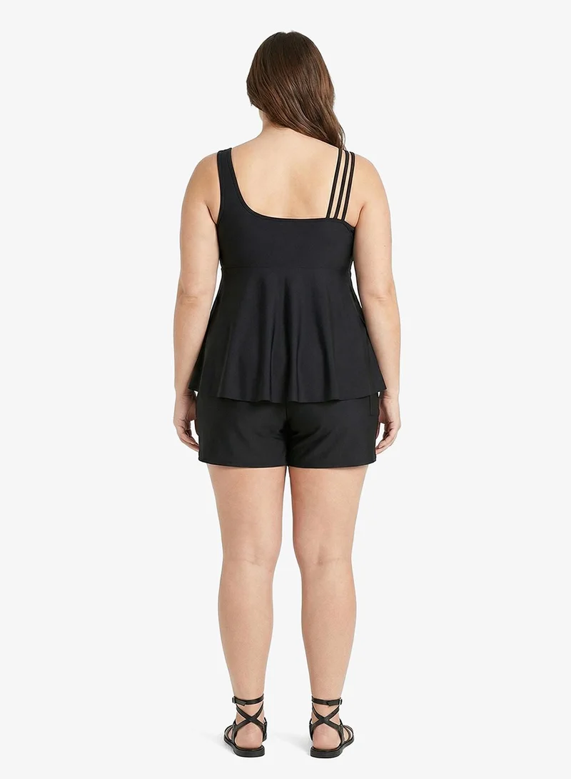 ايلا بلس طقم سباحة علوي بكتف واحد وشورت