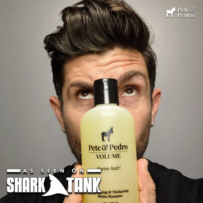 Pete & Pedro VOLUME SHAMPOO - Volumizing & Thickening Biotin Hair Strengthening Men's & Women Daily Cleansing Shampoo | Alcohol & Paraben Free | As Seen on Shark Tank, 8.5 oz. - Image 4