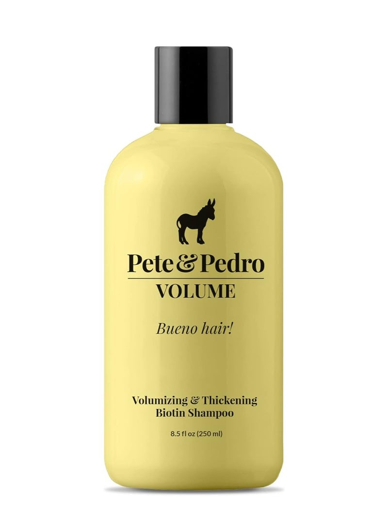 Pete & Pedro Pete & Pedro VOLUME SHAMPOO - Volumizing & Thickening Biotin Hair Strengthening Men's & Women Daily Cleansing Shampoo | Alcohol & Paraben Free | As Seen on Shark Tank, 8.5 oz.  - Image 1