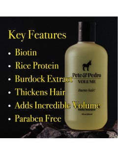 Pete & Pedro VOLUME SHAMPOO - Volumizing & Thickening Biotin Hair Strengthening Men's & Women Daily Cleansing Shampoo | Alcohol & Paraben Free | As Seen on Shark Tank, 8.5 oz. - pzsku/Z164D24AA45CF4CE7DA97Z/45/_/1738408440/a299b985-a34a-49dd-90e9-f565ba9f9216