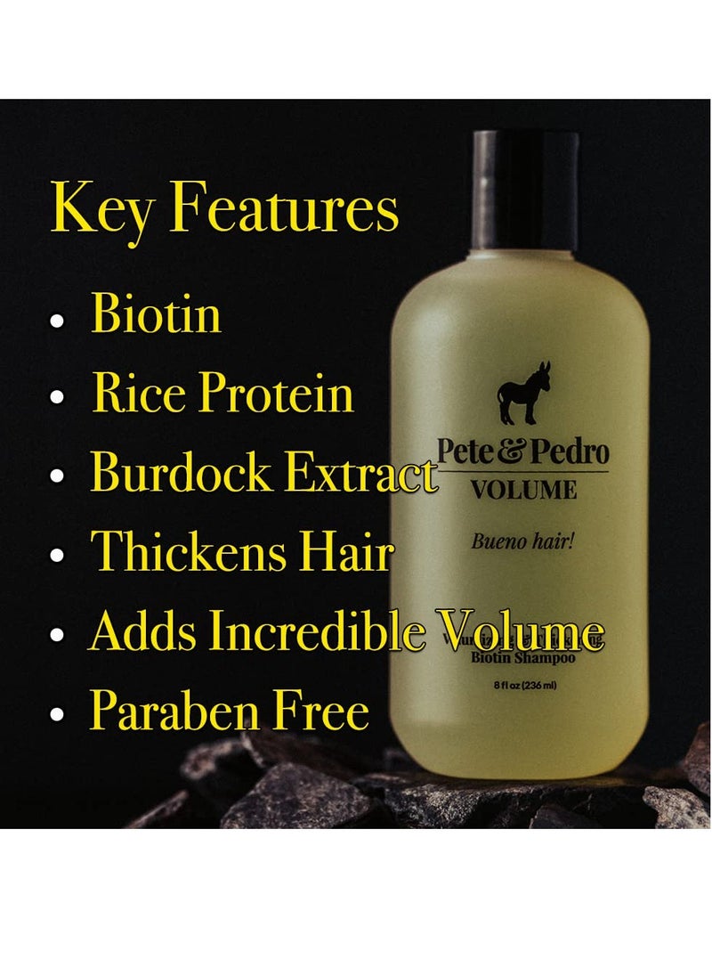 Pete & Pedro Pete & Pedro VOLUME SHAMPOO - Volumizing & Thickening Biotin Hair Strengthening Men's & Women Daily Cleansing Shampoo | Alcohol & Paraben Free | As Seen on Shark Tank, 8.5 oz.  - Image 2