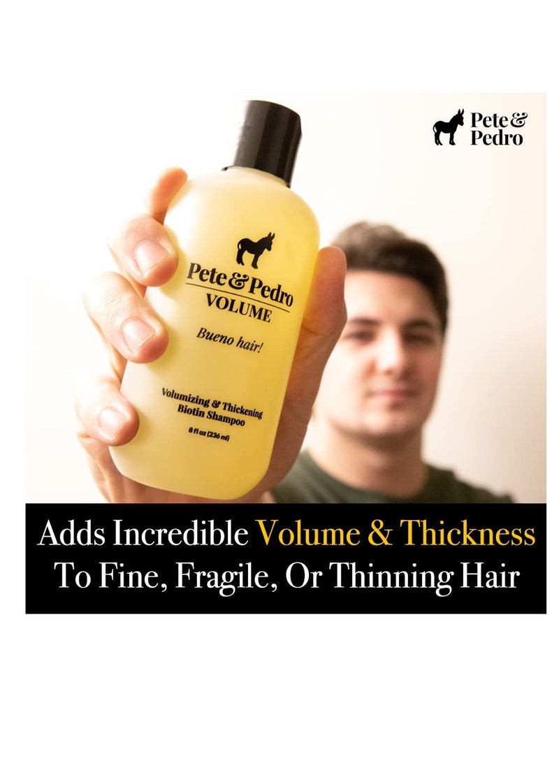 Pete & Pedro Pete & Pedro VOLUME SHAMPOO - Volumizing & Thickening Biotin Hair Strengthening Men's & Women Daily Cleansing Shampoo | Alcohol & Paraben Free | As Seen on Shark Tank, 8.5 oz.  - Image 3