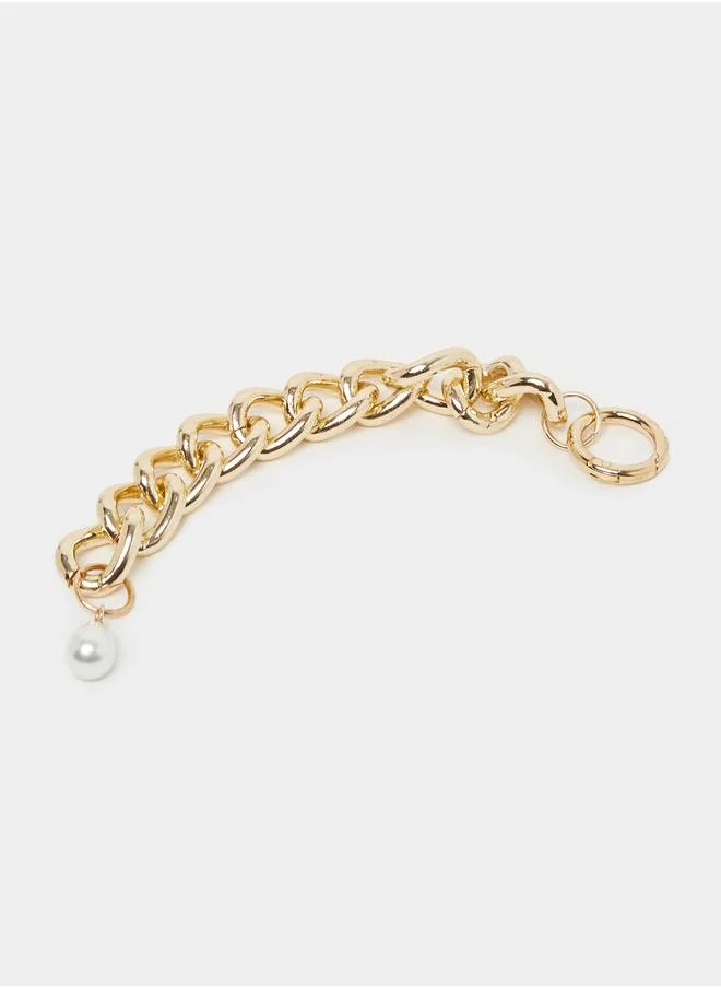 Styli Chunky Chain Pearl Drop Bracelet