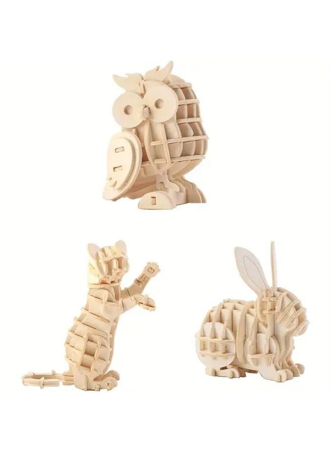 Owl 3D Puzzle Animal Model Toy Educational Craft Assembly Kit - Image 2