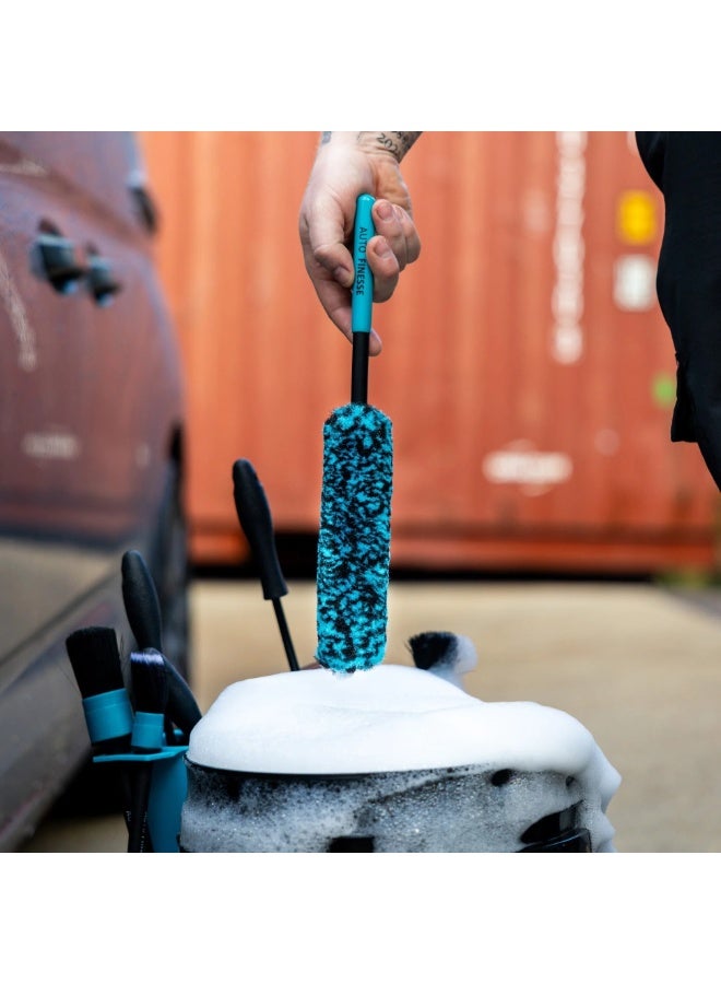 أوتو فينيس فرشاة تنظيف العجلات من الألياف الدقيقة من Auto Finesse - فرشاة فائقة النعومة ومقاومة للخدوش لتنظيف العجلات المعدنية والجنوط والمناطق التي يصعب الوصول إليها | أداة تنظيف احترافية - Image 4