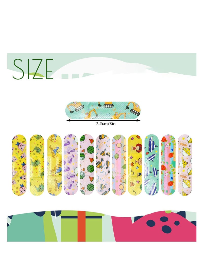Colorful Cartoon Adhesive Bandages for Kids, 360 Pcs Children Waterproof Breathable Bandages, Bandages for Kids Repair Tape, Knuckle Stickers Comfortable Protection Scrapes and Cuts - Image 2