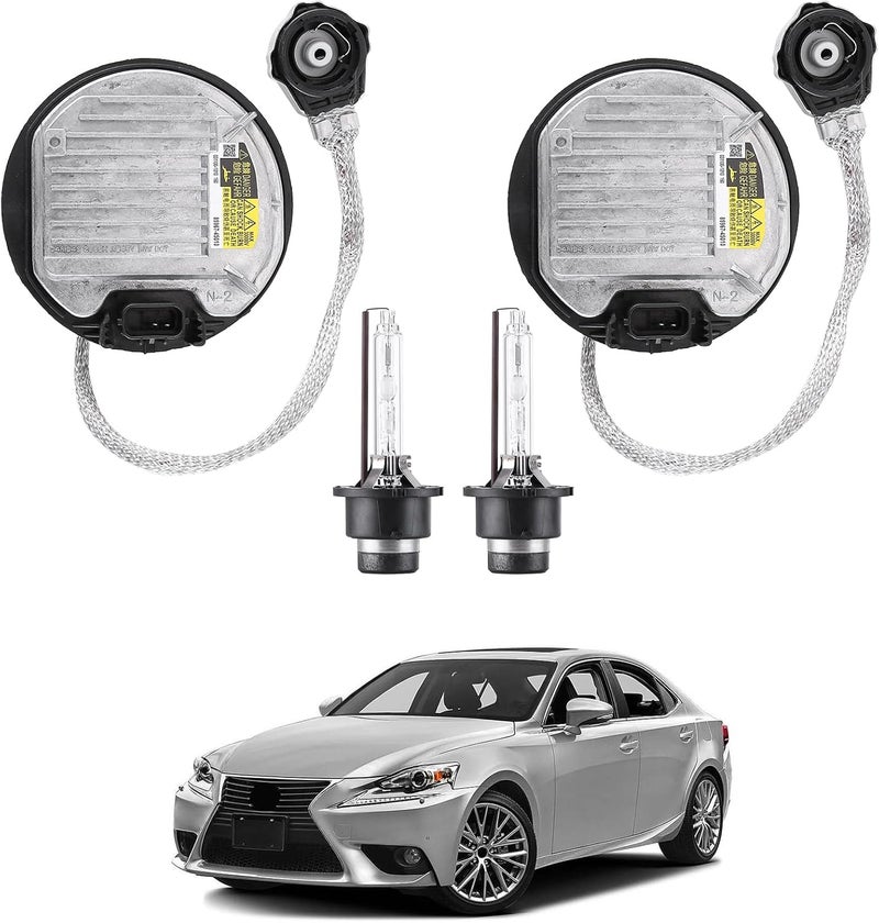 Oskkude 2PCS Xenon HID Headlight Ballast Control Unit with Igniter & D4S Bulb for Lexus - Image 2