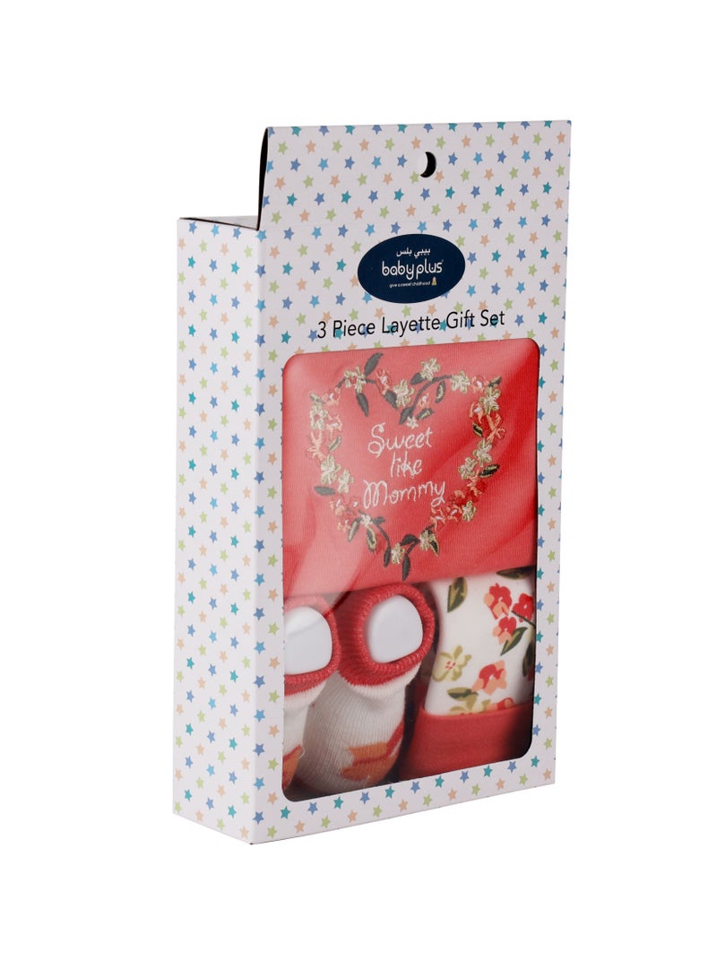 BABY PLUS New Born Unisex Baby's Gift Set - Red - Image 1
