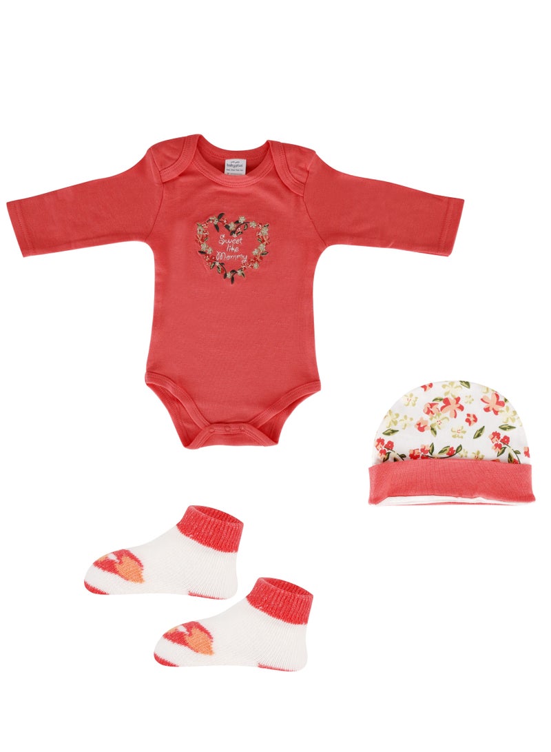 BABY PLUS New Born Unisex Baby's Gift Set - Red - Image 2