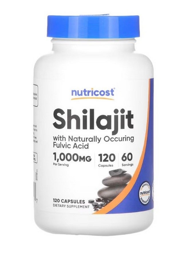 Nutricost Shilajit 1000 mg  120 Capsules 500 mg per Capsule - Image 1
