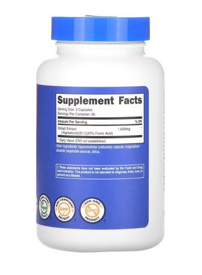 Nutricost Shilajit 1000 mg  120 Capsules 500 mg per Capsule - Image 2