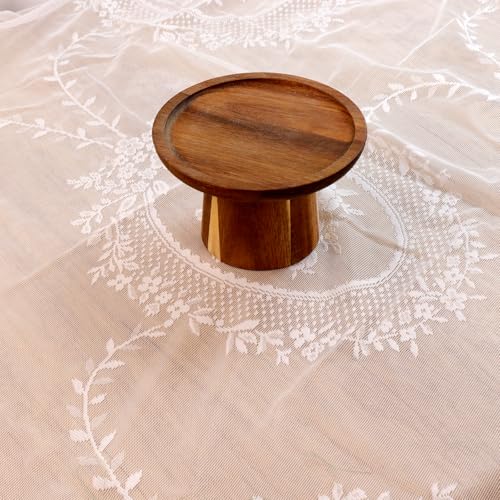 Meprotal White Lace Round Rustic Tablecloth - Image 3