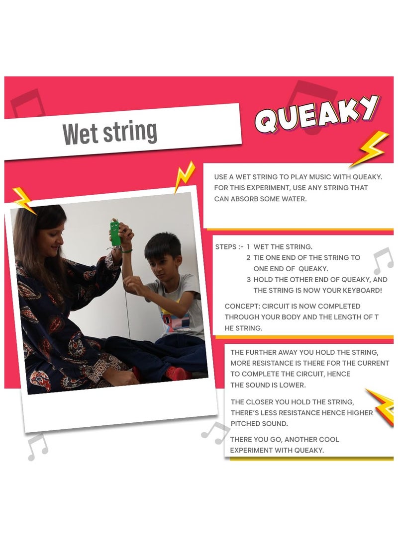 Blix Queaky - STEM Toy, Best Gift Toy for Kids, smiley toy with sound (Green) - Image 2