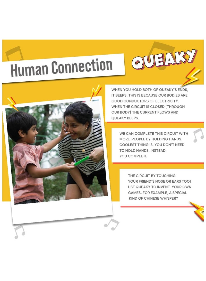 Blix Queaky - STEM Toy, Best Gift Toy for Kids, smiley toy with sound (Green) - Image 4