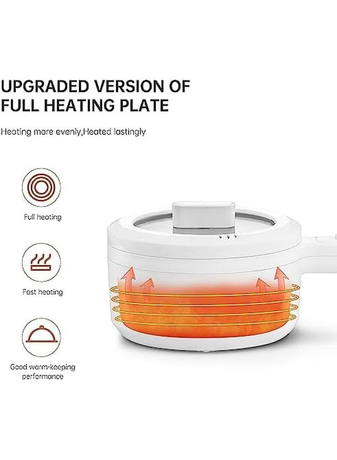 Electric Hot Pot Non Stick Pan 1.5L Mini Pot For Steak Fried Rice And More With Dual Power Adjustment And Steamer Perfect For Rapid Noodles Ramen Oatmeal Soup And More - Image 3