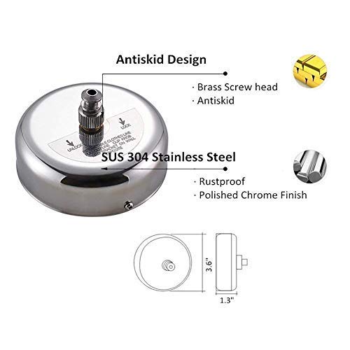 Bath Guru Stainless Steel Retractable and Lockable Cloths line-Set of 2 - Image 4