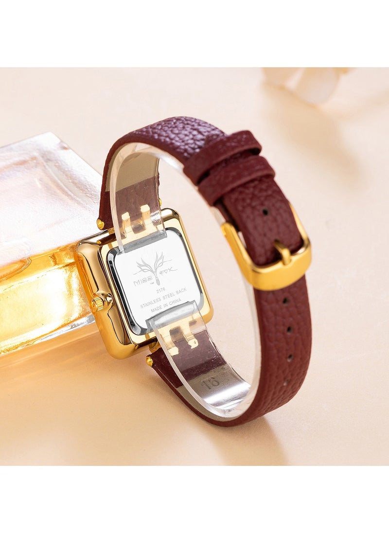 Women's Simple Square Dial Watch Fashion Leather Belt Ladies Quartz Watch - pzsku/Z164D6C3CCB86D1D84398Z/45/_/1735201494/c65dfc6c-a16c-4d55-b3f9-686f2c1ff9da