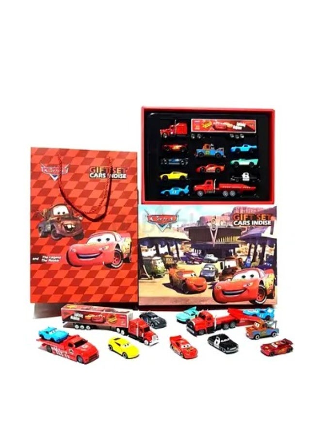 Lightning McQueen Die-Cast Metal Car Set, 11-Piece Disney Pixar Cars Toy Vehicle Collection, Alloy Model Racing Cars, Gift Set for Kids - Image 1