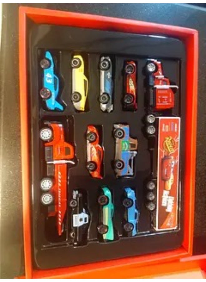 Lightning McQueen Die-Cast Metal Car Set, 11-Piece Disney Pixar Cars Toy Vehicle Collection, Alloy Model Racing Cars, Gift Set for Kids - Image 2