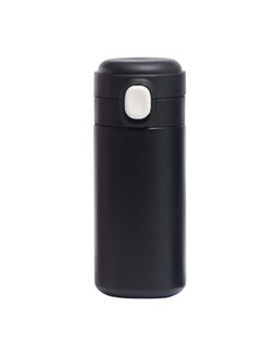 Insulated Bottle Pop Up Lid 420ml Mini Cute Double Layer Vacuum Portable Stainless Steel Insulated Water Cup for Daily Use Gift Office Black