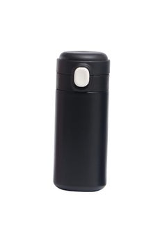 Thoraya Insulated Bottle Pop Up Lid 420ml Mini Cute Double Layer Vacuum Portable Stainless Steel Insulated Water Cup for Daily Use Gift Office Black  - Image 2