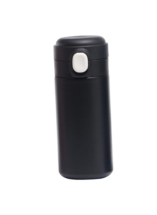 Thoraya - Insulated Bottle Pop Up Lid 420ml Mini Cute Double Layer Vacuum Portable Stainless Steel Insulated Water Cup for Daily Use Gift Office Black - Image 1