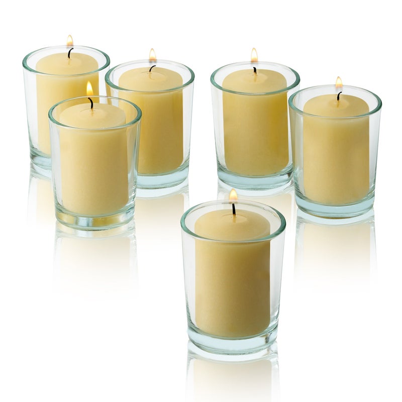 Light In The Dark Ivory Votive Candles - Box of 36 Unscented Bulk Candles - 15 Hour Burn Time - for Weddings, Restaurants, Parties, Spa and Decorations. - Image 2