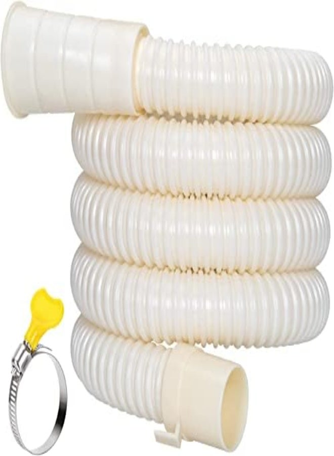 AKDC Multistar™, 2-Meter Washer Drain Pipe, Washing Machine Drain Hose, Fully & Semi Automatic Washing Machine Outlet Drain Hose Pipe/Extension Pipe, Waste Water Outlet Hose Drain Outlet (White) - Image 2