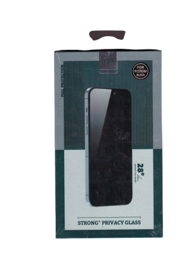 28-Degree Privacy Screen Protector for iPhone 12 Pro Max - Tempered Glass with Full Protection and Anti-Scratch - Image 2