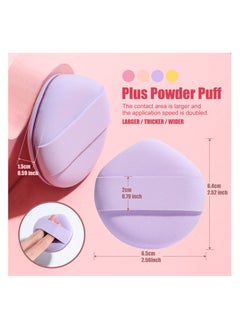 BS Mall 4 PCS Foundation Sponge Blender Sponge for Liquid, Cream, And Powder (Pink/Rose Red/Yellow/Purple)  - Image 2