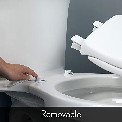 Mayfair Cameron Silver Toilet Seat, Non Slip Heavy Duty Wood, Easy Clean, Round - Image 4