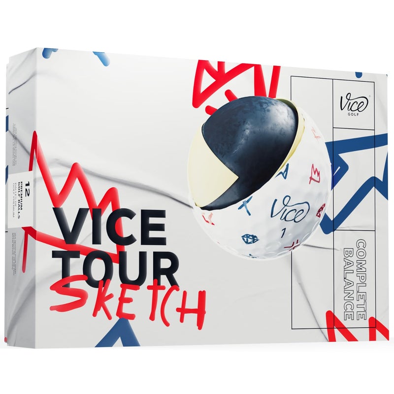 Vice Golf Vice Tour Limited Edition Golf Balls (Sketch) - Image 1