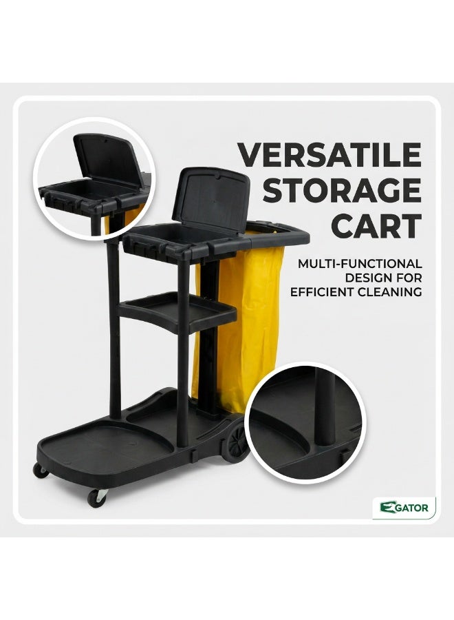 Gator Single-Bag Janitor Trolley | Compact Cleaning Cart with Waste Bag | Commercial Janitorial Cart | China - Image 4