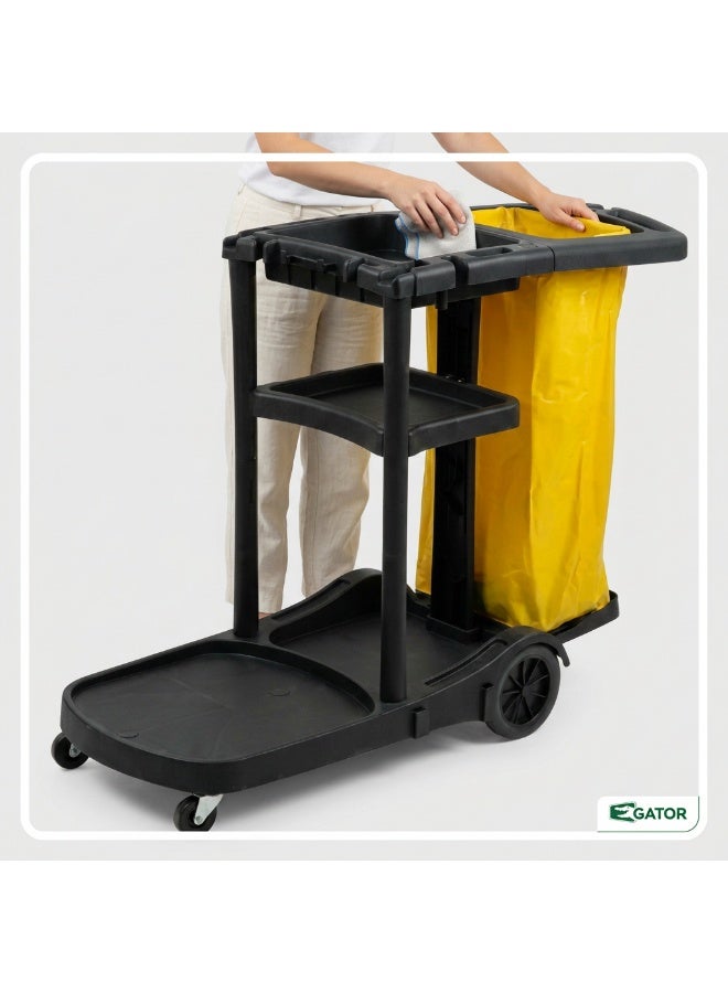 Gator Single-Bag Janitor Trolley | Compact Cleaning Cart with Waste Bag | Commercial Janitorial Cart | China - Image 5