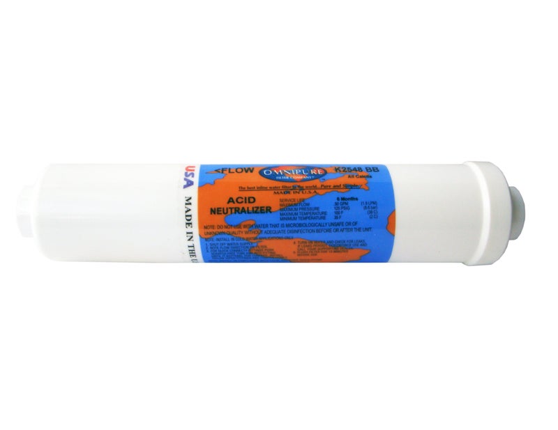 Omnipure Calcite Inline Filter 2x10 CalciteNeutralization Filter w 14Female Thread