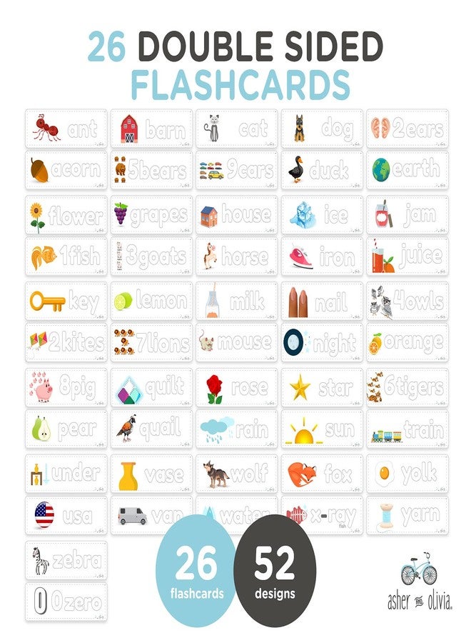 آشر آند أوليفيا مجموعة أحجية أبجدية خشبية وأحجية أرقام وبطاقات تعليمية - تتضمن صندوقًا وخرزًا وخيوطًا - Image 5